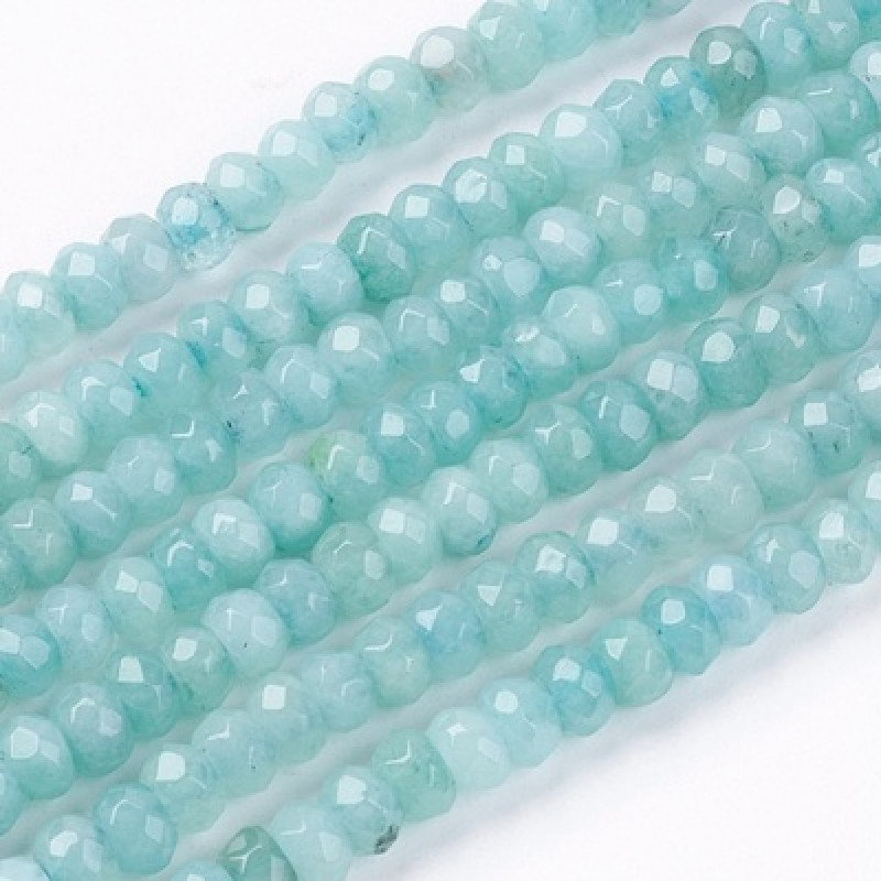 Jad Rondele Fatetate Bleu 4X3mm-50 buc.