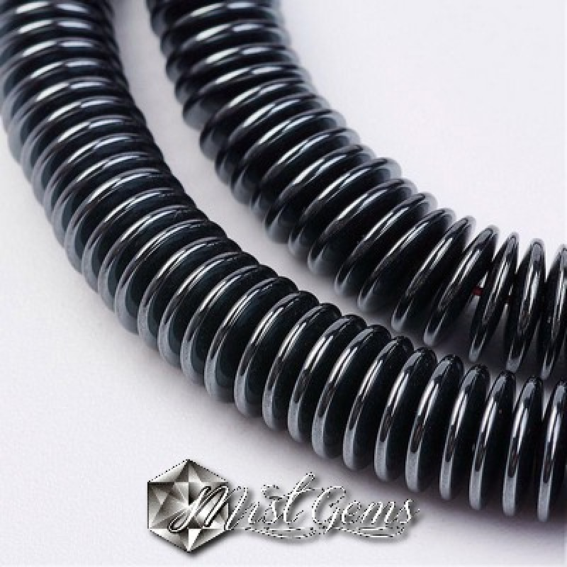 Hematit disc,heishi, culoare  gunmetal -6X1mm-20 buc