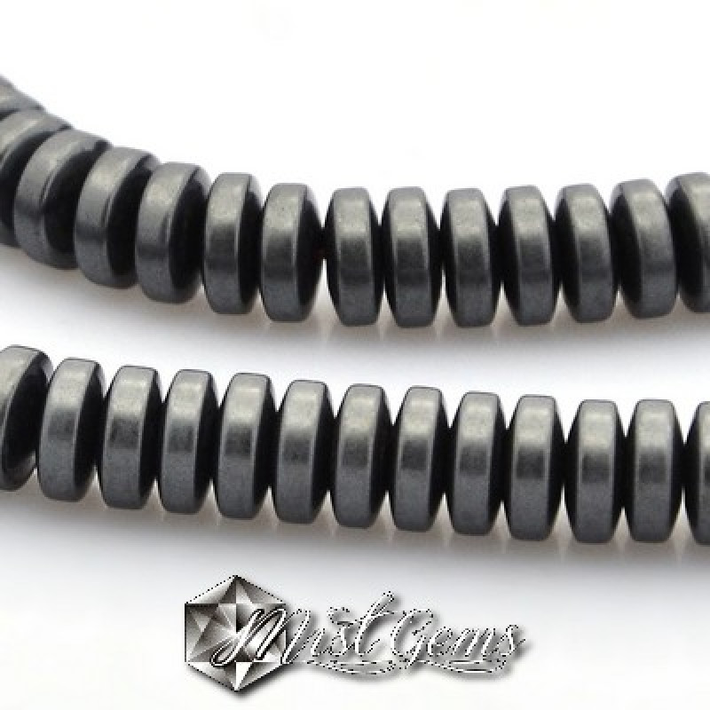 Hematit disc,heishi, gri mat -5X2mm-50 buc