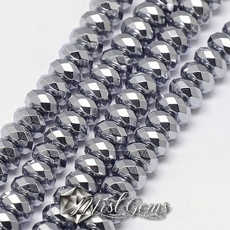 Hematit disc,heishi,fatetat, culoare argintiu -4X2-2.5mm-20 buc