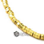 Hematit disc hexaagon (cu 6 laturi),placat cu Aur 18k -2X2.5mm-1 sir