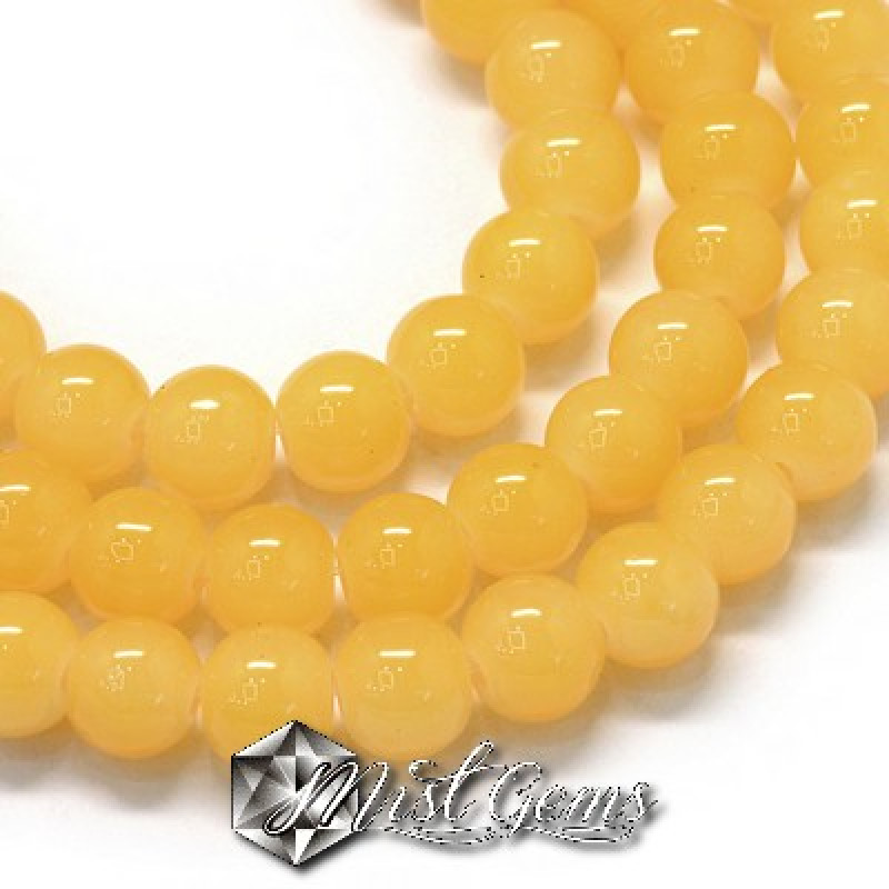 Sfere Sticla Galben  4mm-1sir.