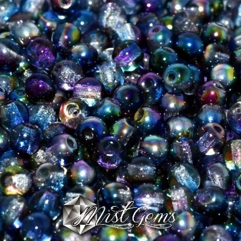 Sfere Sticla-Crystal Magic Blue-4mm-20 buc.