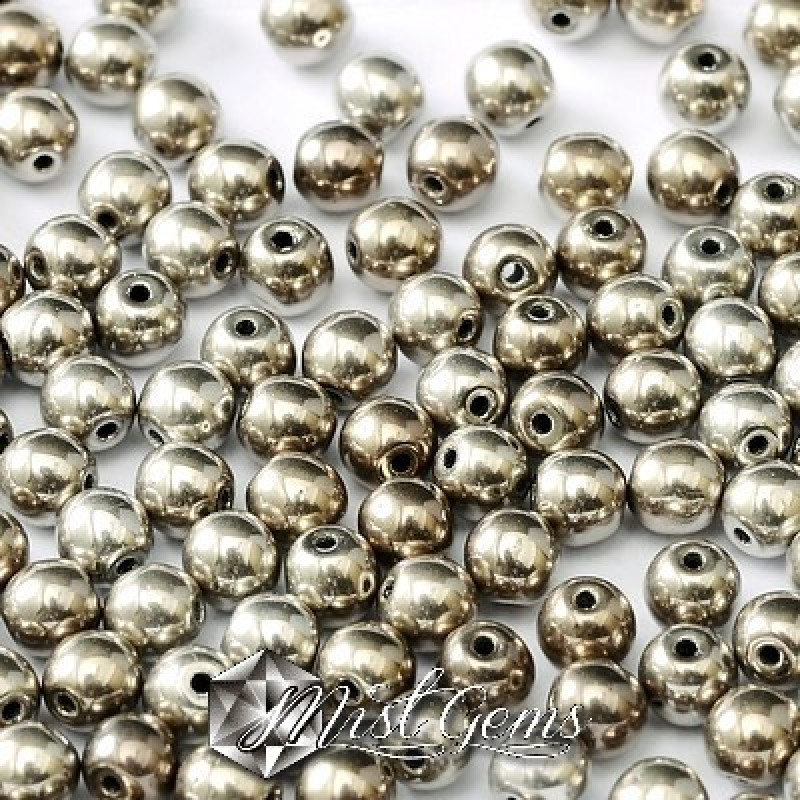 Sfere Sticla-Aluminium Silver-3mm-50 buc.