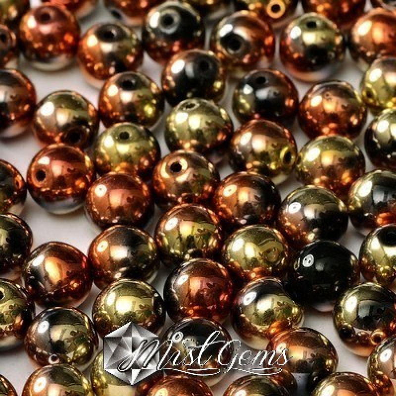 Sfere Sticla-Jet California Gold Rush-4mm-50buc