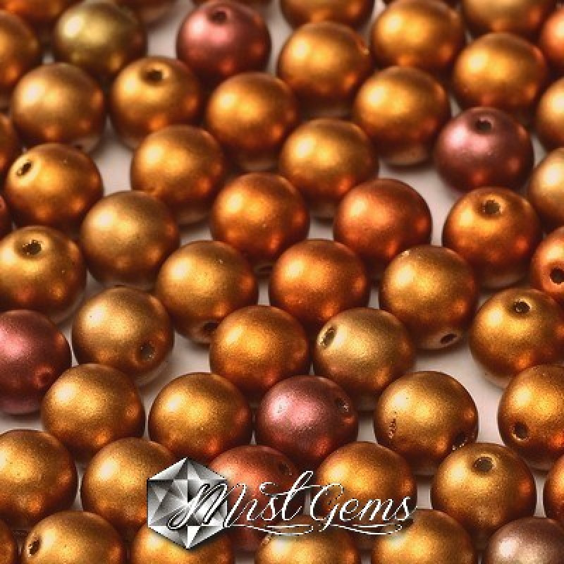 Sfere Sticla-Ancient Gold-4mm-45 buc.