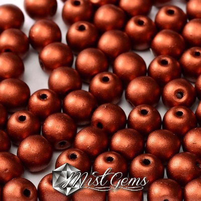 Sfere Sticla-Copper-4mm-50 buc.