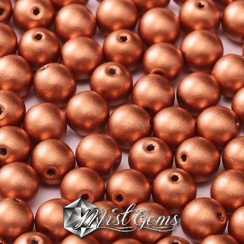 Sfere Sticla-Vintage Copper-4mm-50 buc.