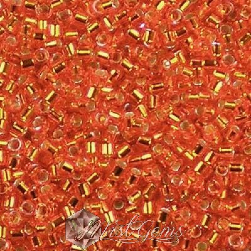 Delica 11/0 DB 0045 (DB45) Silver Lined Orange