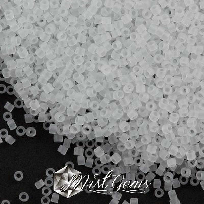 Delica 11/0 DB 0741 Transparent Crystal Matted