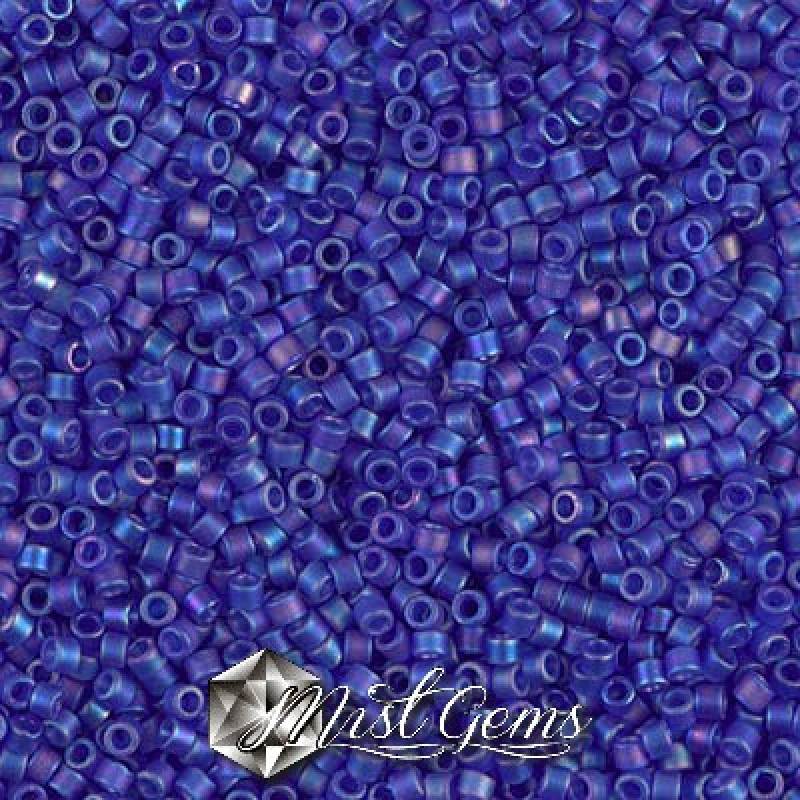 Delica 11/0 DB 0864 Matted Transp Cobalt AB