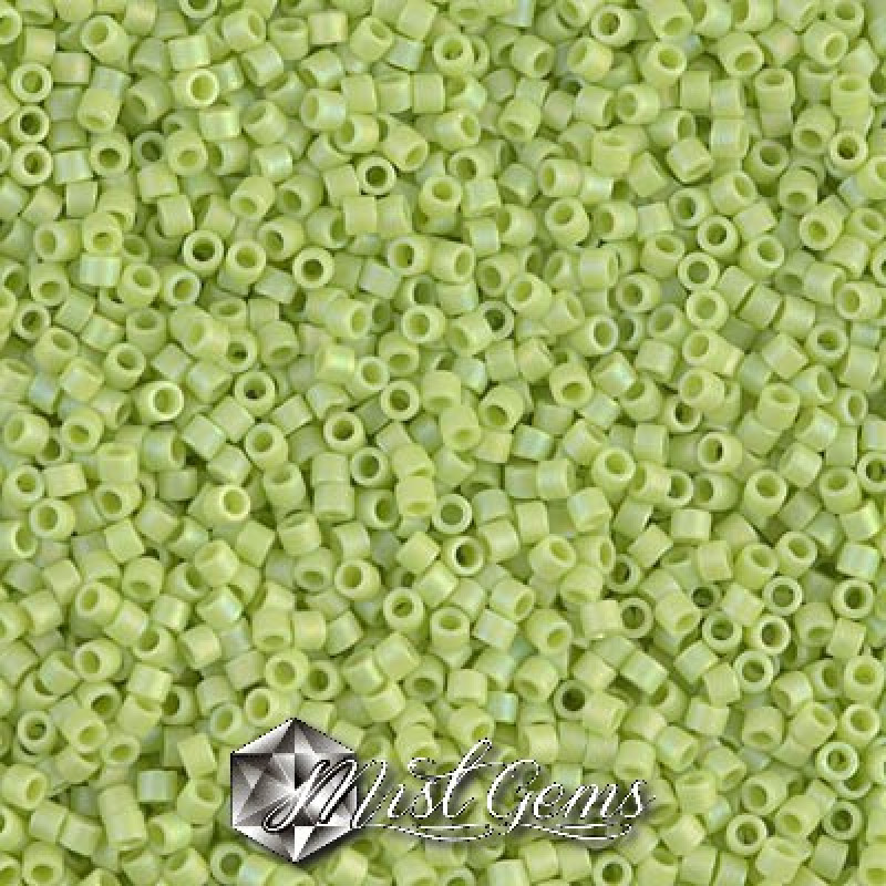 Delica 11/0 DB 0876  Matted Opaque Chartreuse AB