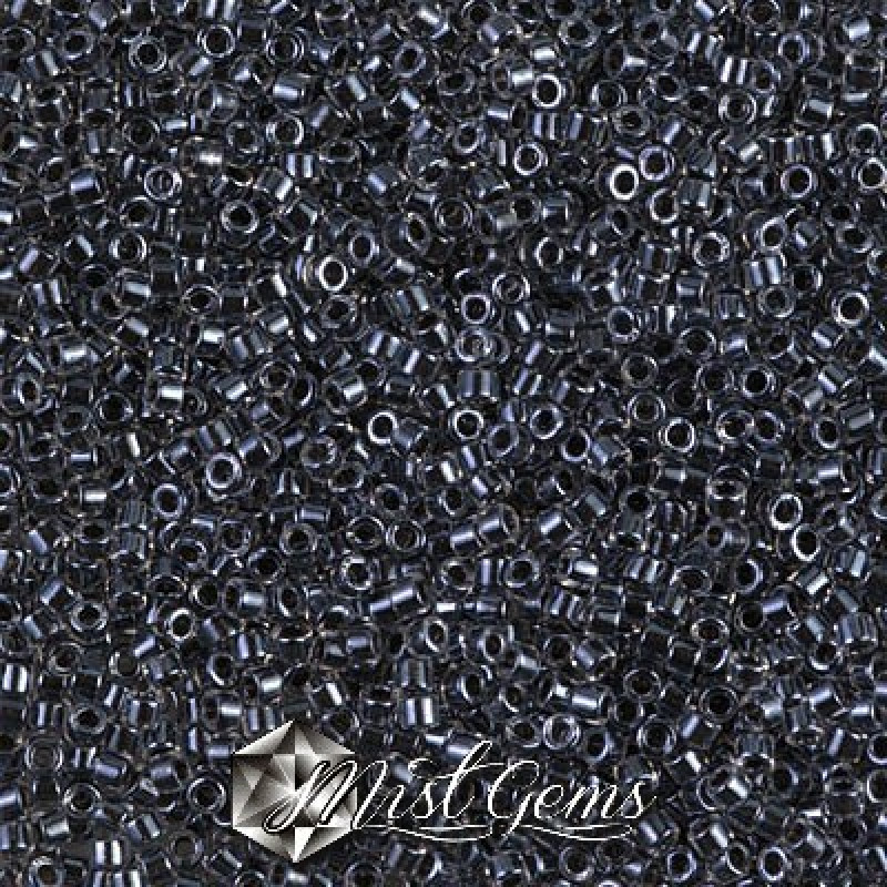 Delica 11/0 DB 0925 Sparkling Charcoal Lined Crystal