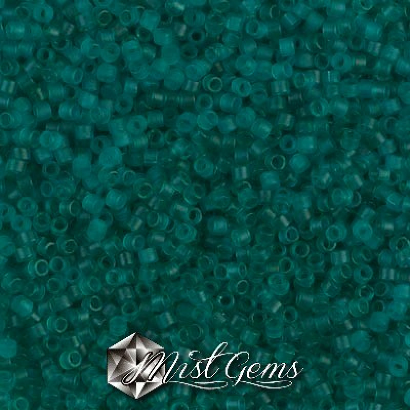 Delica 11/0 DB 1268 Matted Transparent Caribbean Teal