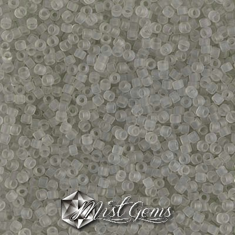 Delica 11/0 DB 1271 Matted Transparent Grey Mist