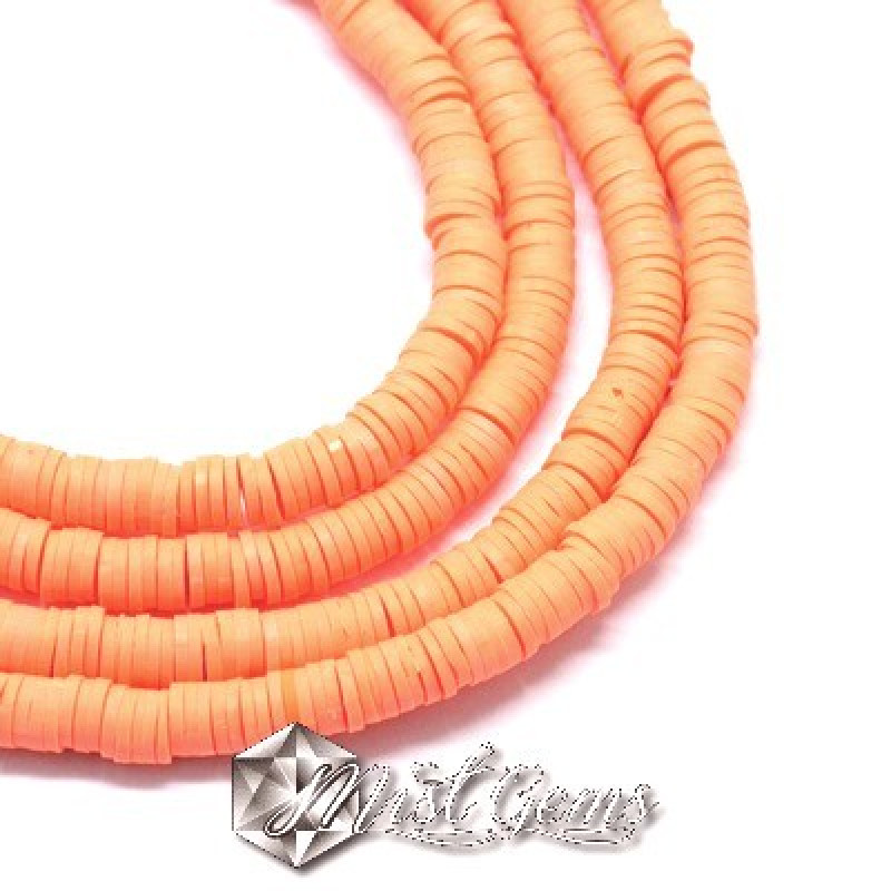 Discuri din argila polimerica-vinil-4mm,roz piersica