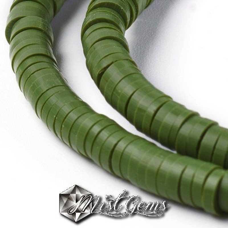 Discuri din argila polimerica-vinil-4mm,verde olive