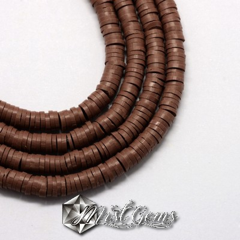 Discuri din argila polimerica-vinil-4mm,maro