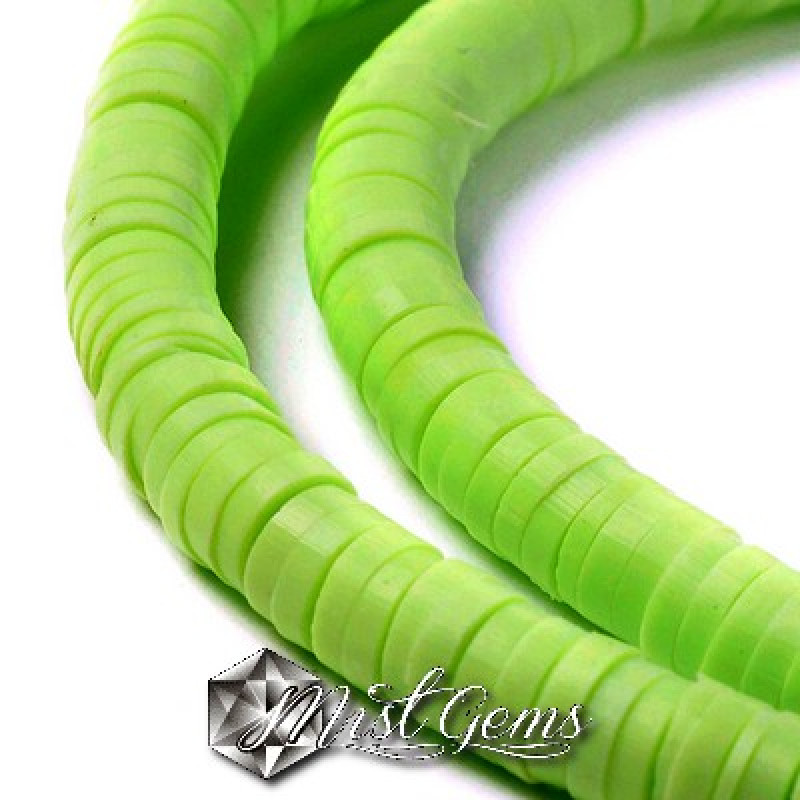 Discuri din argila polimerica-vinil-4mm,verde neon