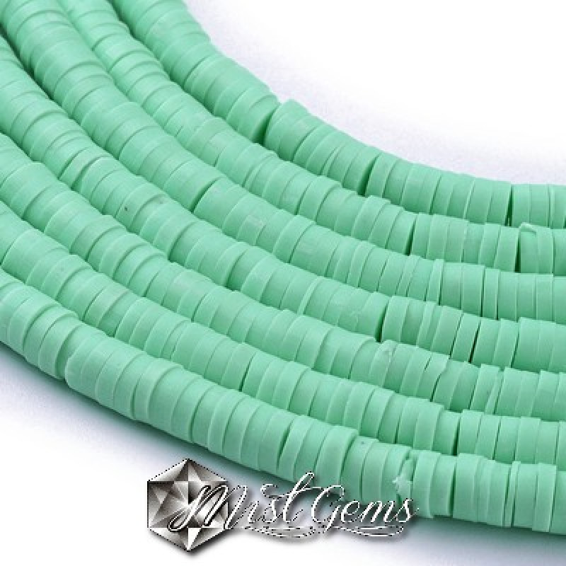 Discuri din argila polimerica-vinil-4mm,verde aquamarine