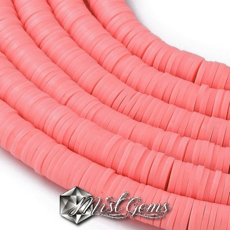 Discuri din argila polimerica-vinil-4mm,roz flamingo