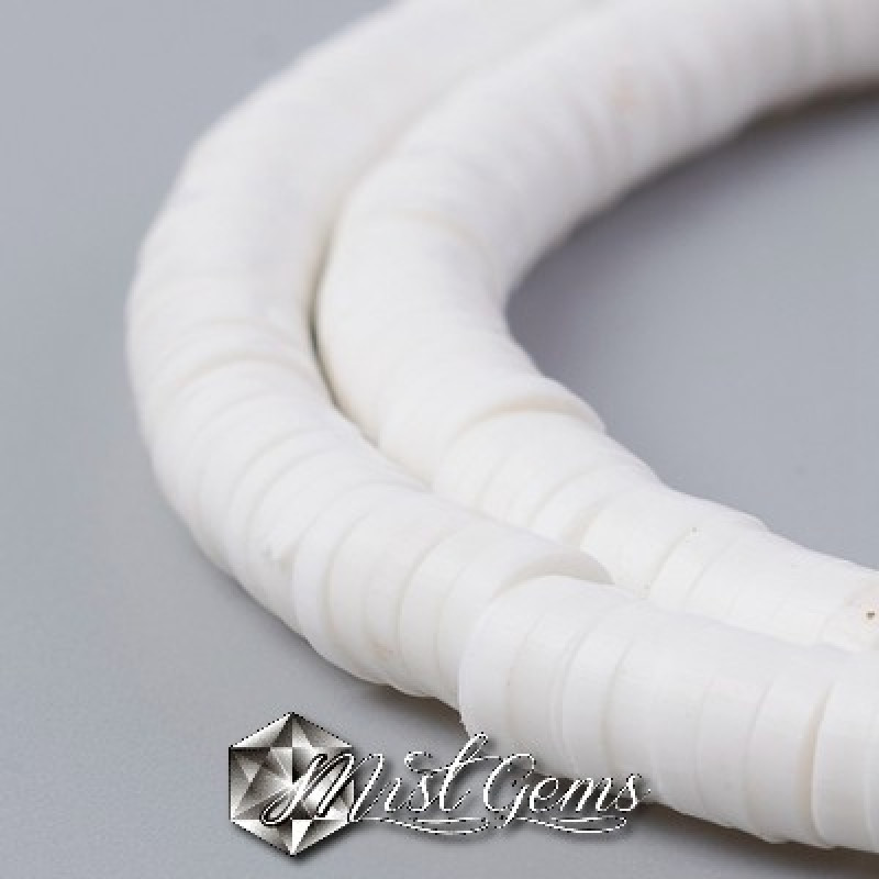 Discuri din argila polimerica-vinil-4mm,alb