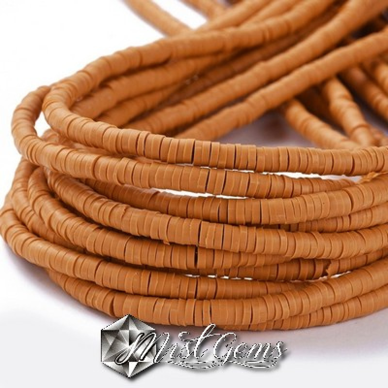 Discuri din argila polimerica-vinil-4mm,bej roscat