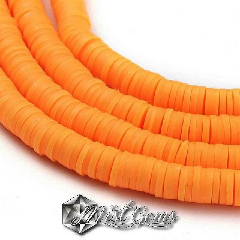 Discuri din argila polimerica-vinil-6mm,galben neon