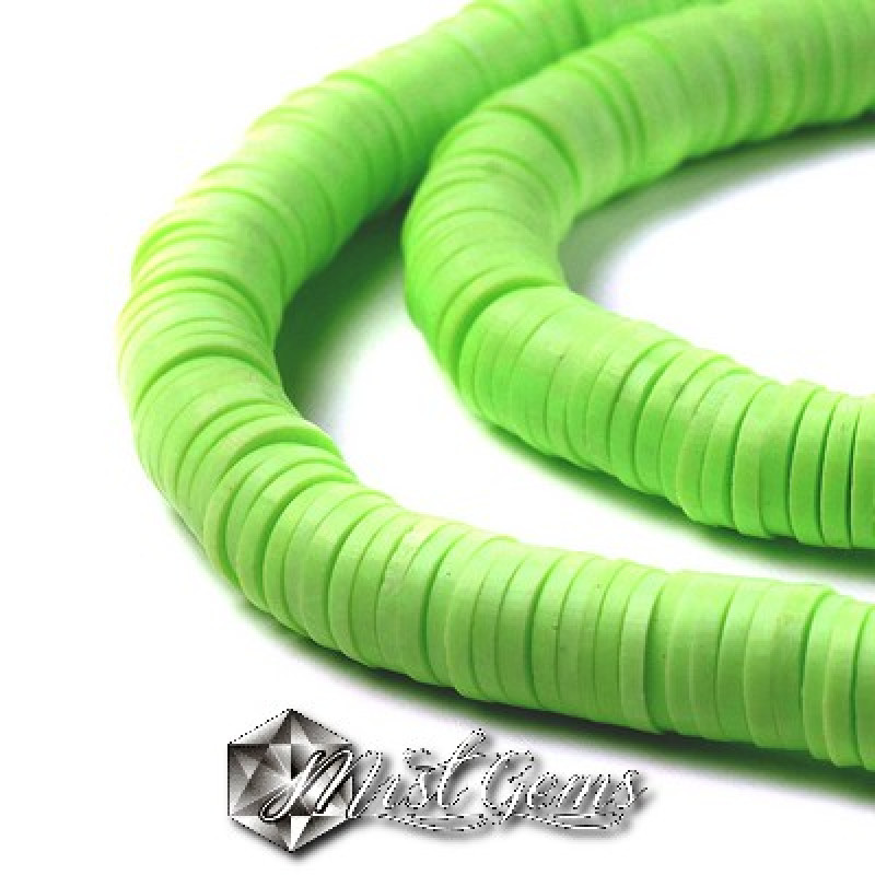 Discuri din argila polimerica-vinil-6mm,verde neon