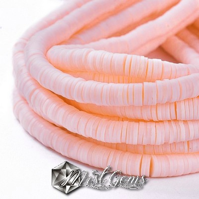 Discuri din argila polimerica-vinil-6mm,roz pale