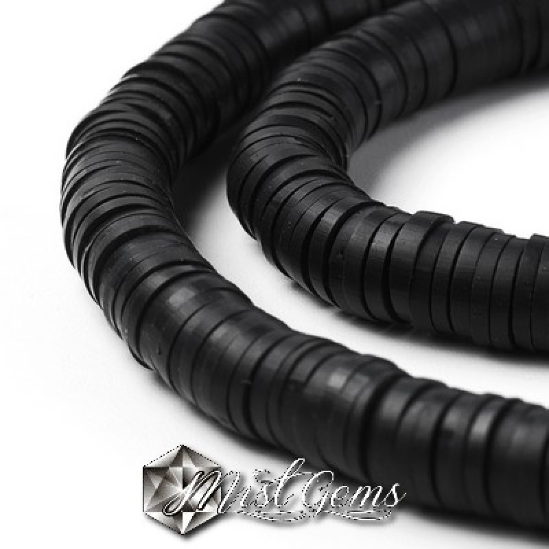 Discuri din argila polimerica-vinil-6mm,negre 