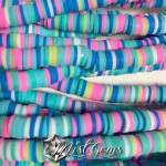 Discuri din argila polimerica-vinil-6mm,multicolore,predominant albastru deschis