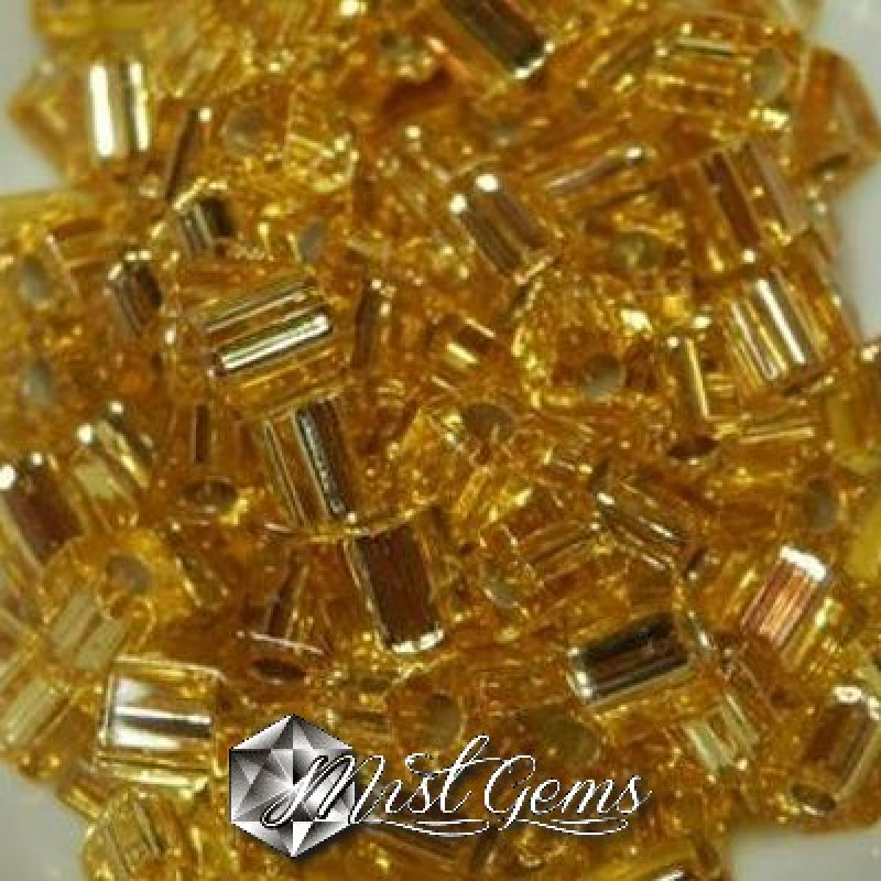 Miyuki Square Beads SB0003 Gold Silver Lined-4mm