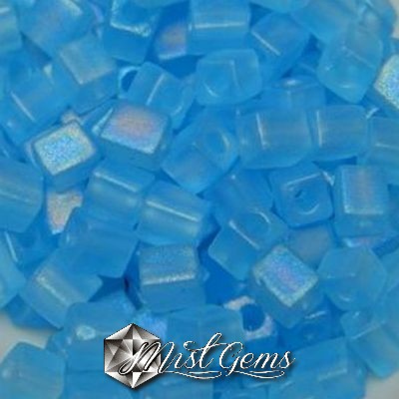 Miyuki Square Beads SB0148FR Matted Light Blue AB-4mm