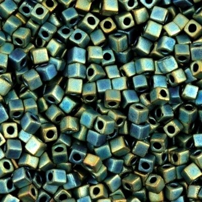 Miyuki Square Beads SB2008 Metallic Matte Patina Ab-4mm