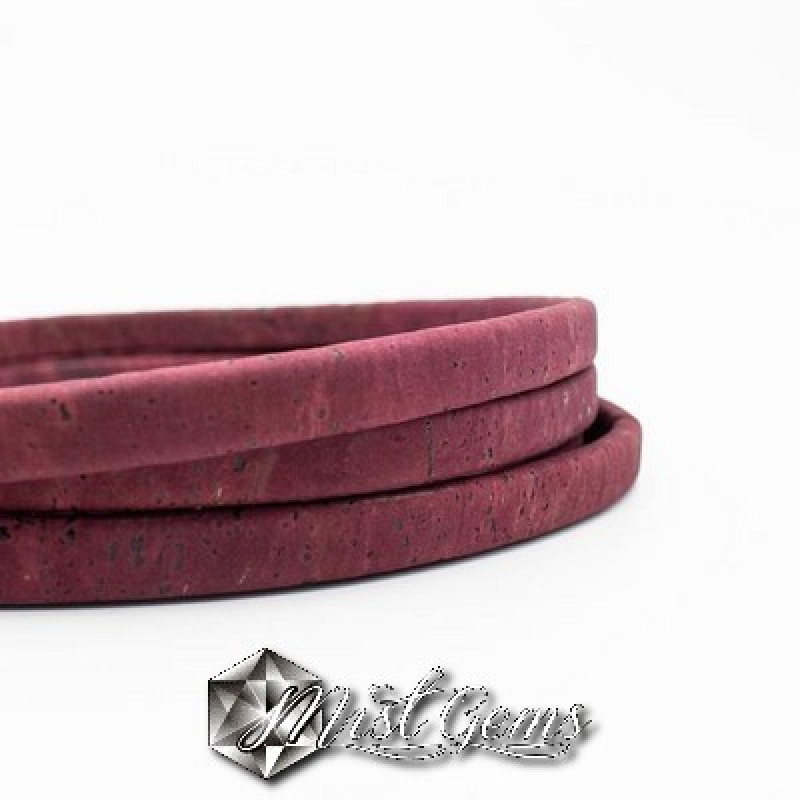 Banda groasa din pluta-Licorice- 10X5mm grenat-0.2m
