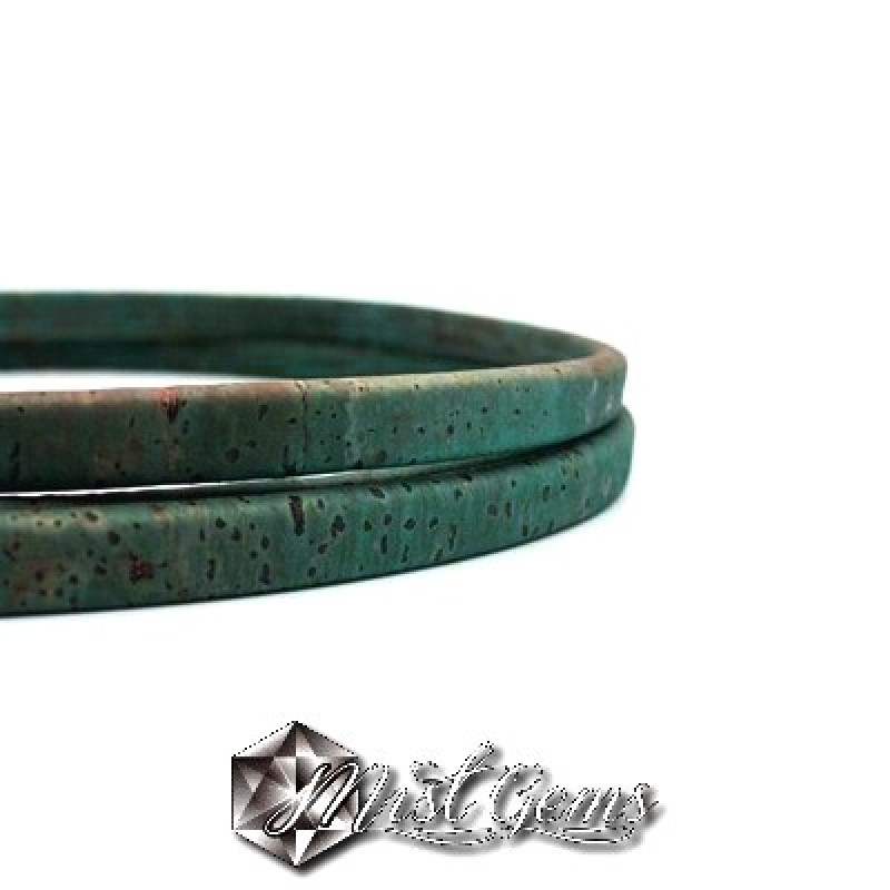 Banda groasa din pluta-Licorice- 10X5mm verde-0.2m