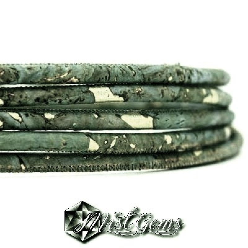 Snur din pluta 3mm,verde-argintiu -0.2m