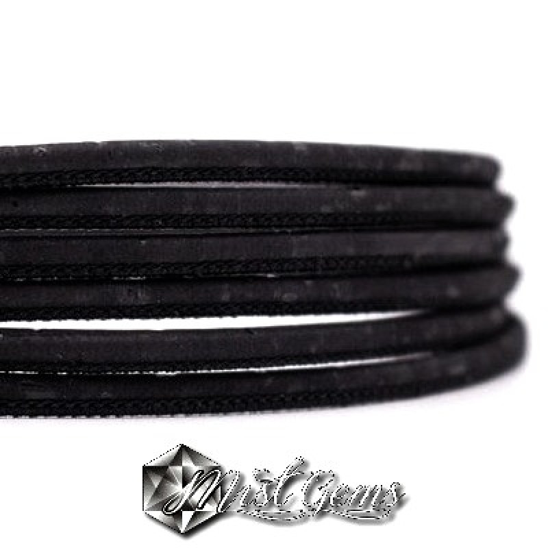 Snur din pluta 3mm,negru-0.2m