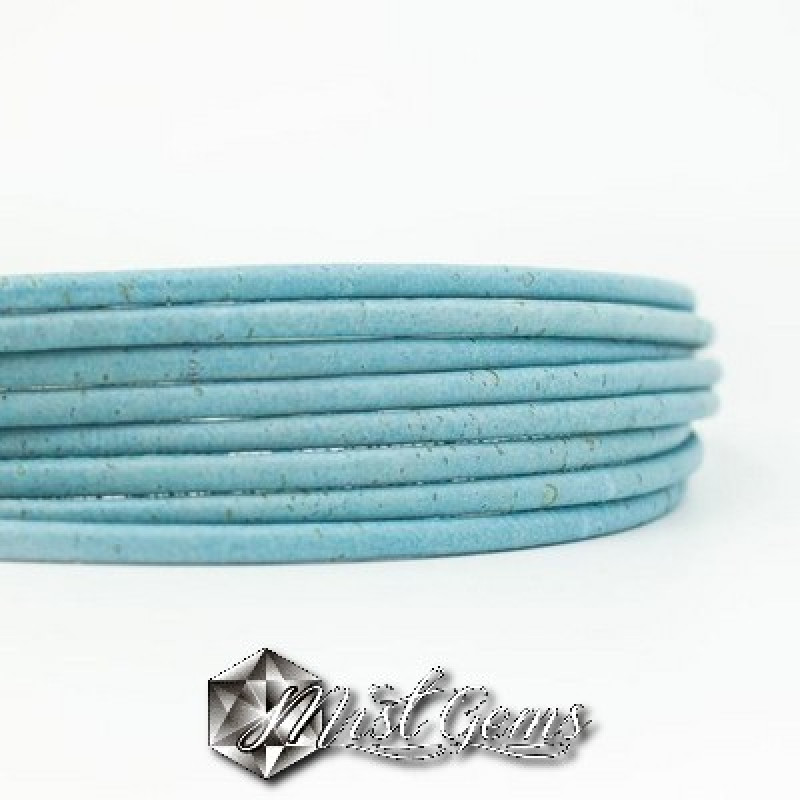 Snur din pluta 5mm,bleu turcoaz-0.2m