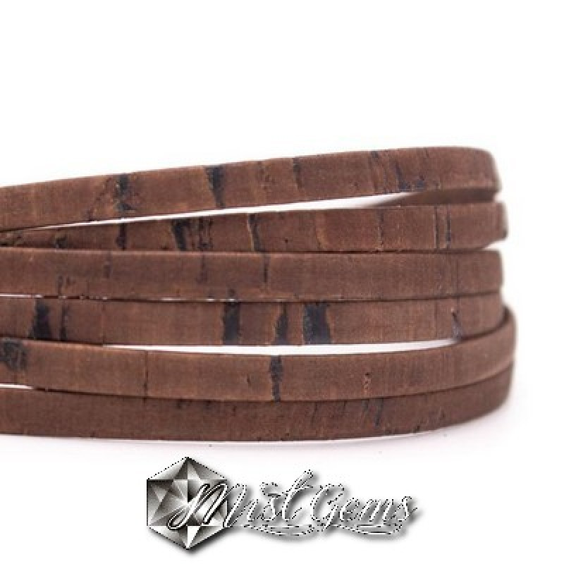 Banda din pluta 5X1 mm maro COR035-0.2m