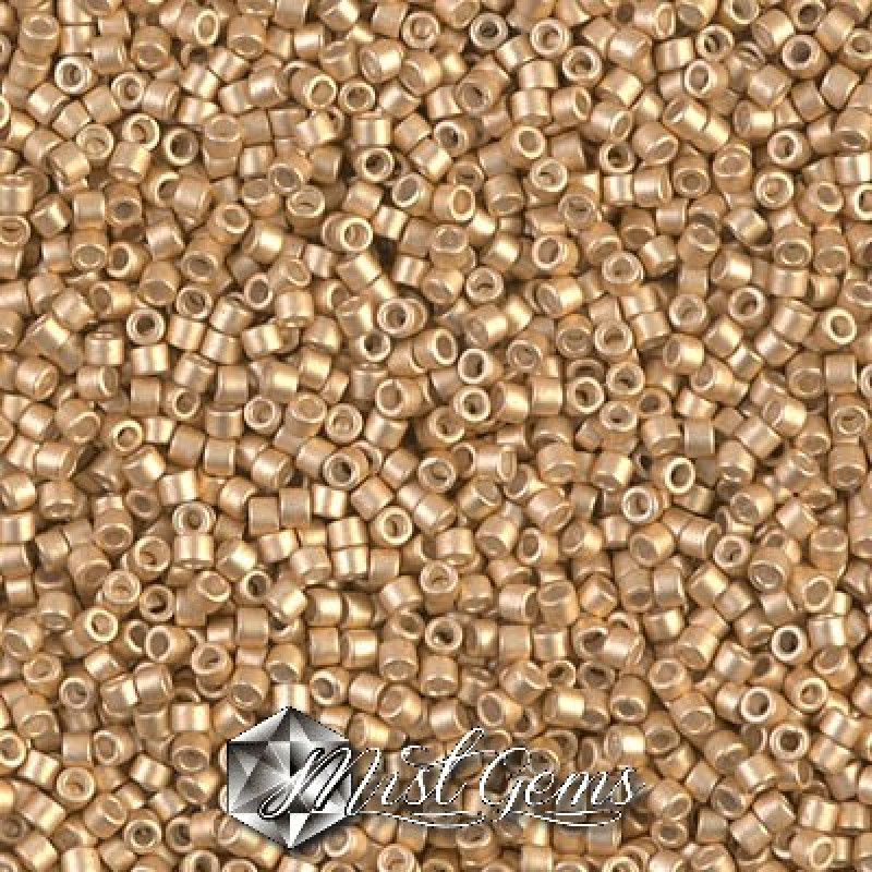 Delica 11/0 DB 1153 Galvanized Semi Frosted Mead Honey Gold