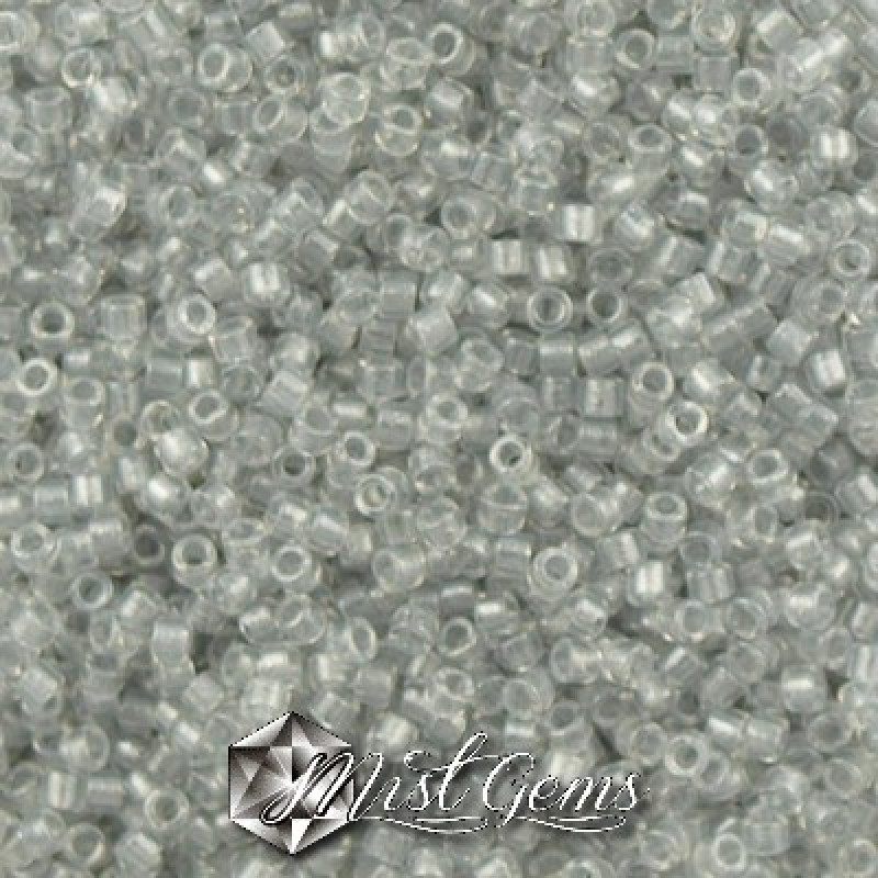 Delica 11/0 DB 0271 Sparkling Silver Gray Lined Crystal