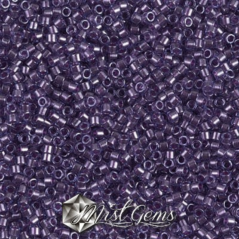 Delica 11/0 DB 0284 Sparkling Purple Lined Aqua Luster
