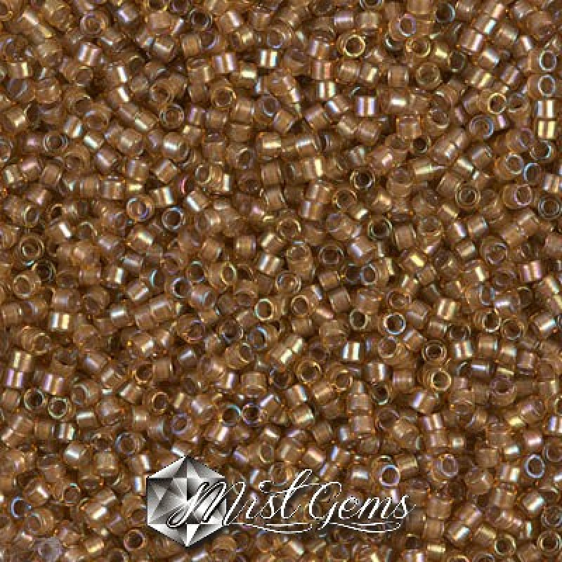 Delica 11/0 DB 0288 White Lined Saffron AB