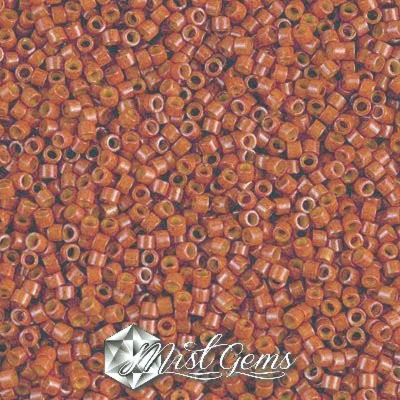 Delica 11/0 DB 0664 Dyed Opaque Dark Pumpkin