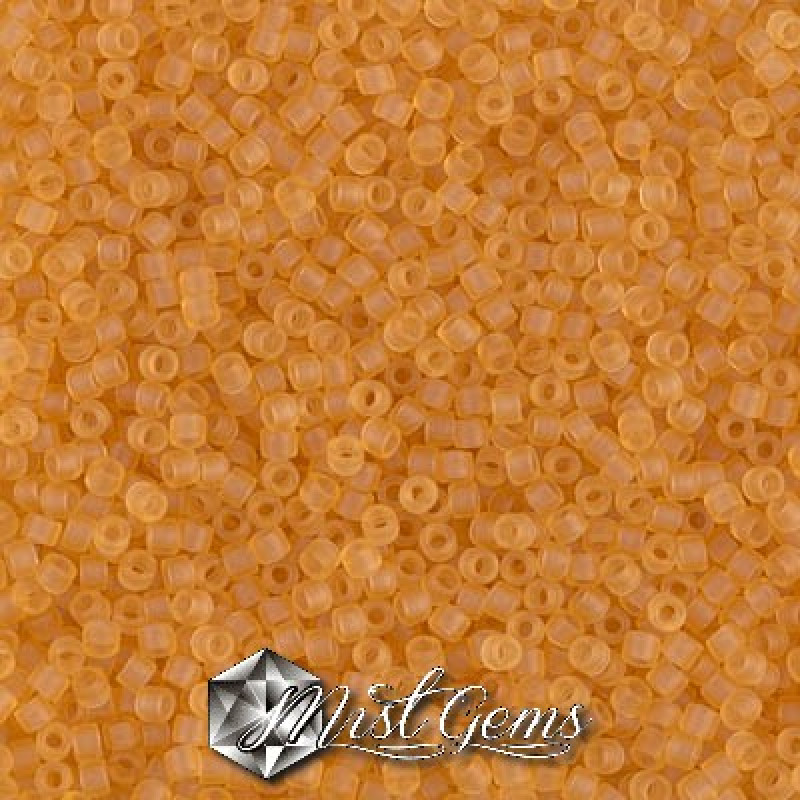 Delica 11/0 DB 0742 Matted Transparent Light Topaz