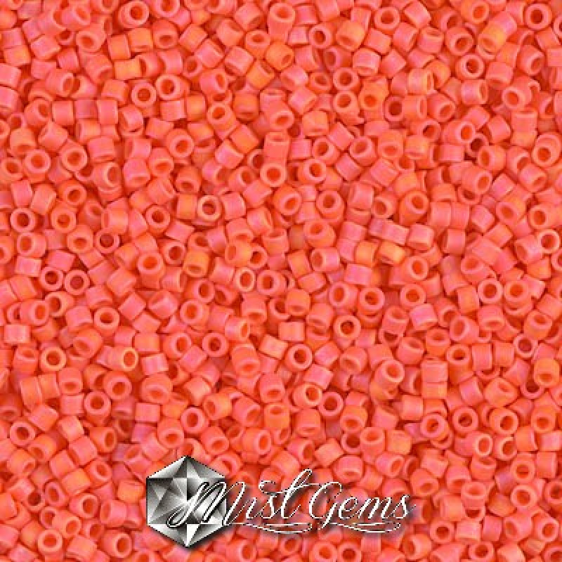 Delica 11/0 DB 0872 Opaque Orange AB Matted