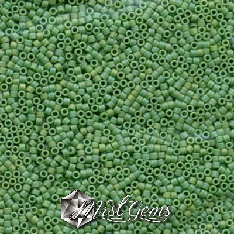 Delica 11/0 DB 0877 Opaque Green AB Matted