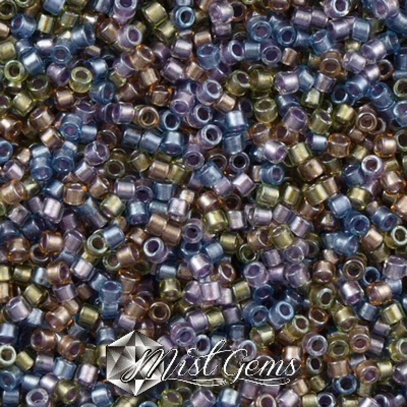 Delica 11/0 DB 0986  Lined Purple-Bronze Mix